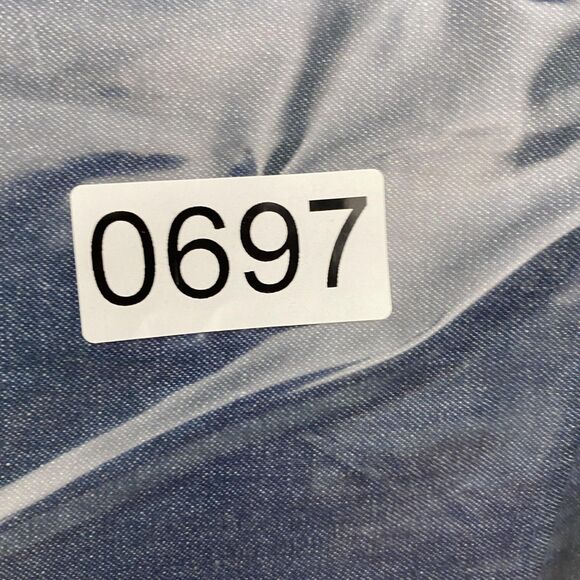 Studio EY Maxi Dress Womens Medium Blue Chambray Bell Sleeve Dashiki Print Boho - Picture 10 of 10